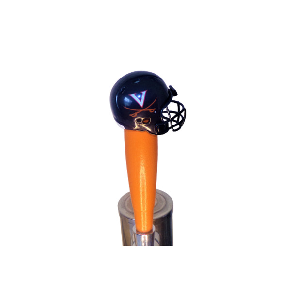 NCAA Virginia Cavaliers Beer Tap Handle Football Kegerator Sports Wood Helmet - Picture 2 of 2